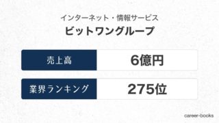 ビットワングループの売上高・業績
