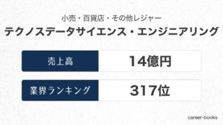 テクノスデータサイエンス・エンジニアリングの売上高・業績