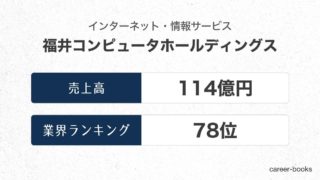福井コンピュータホールディングスの売上高・業績