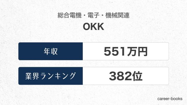 OKKの年収情報・業界ランキング
