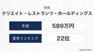 クリエイト・レストランツ・ホールディングスの年収情報・業界ランキング