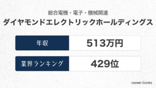 ダイヤモンドエレクトリックホールディングスの年収情報・業界ランキング